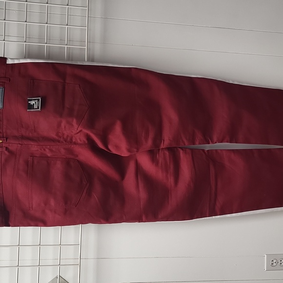 Nwt, Lion DYNASTY Men's Red Pants with White Stripes, SIZE 50 SLIM BY 30 - Picture 6 of 8
